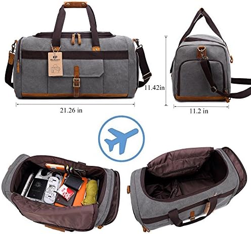 Weekender Overnight Duffel Bag with Shoes Compartment for Women Men Canvas Weekend Travel Tote Carry On Bag 3 Weekender Overnight Duffel Bag with Shoes Compartment for Women Men Canvas Weekend Travel Tote Carry On Bag