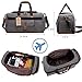 BLUBOON Weekender Overnight Duffel Bag with Shoes Compartment for Women Men Canvas Weekend Travel Tote Carry On Bag (Gray)