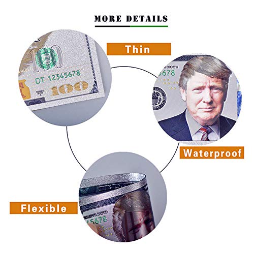Donald Trump $100 Bill - Authentic Silver Plated Commemorative Bank Note Collectors Item in Currency Holder - Amazing Detail On This Federal Trump Note
