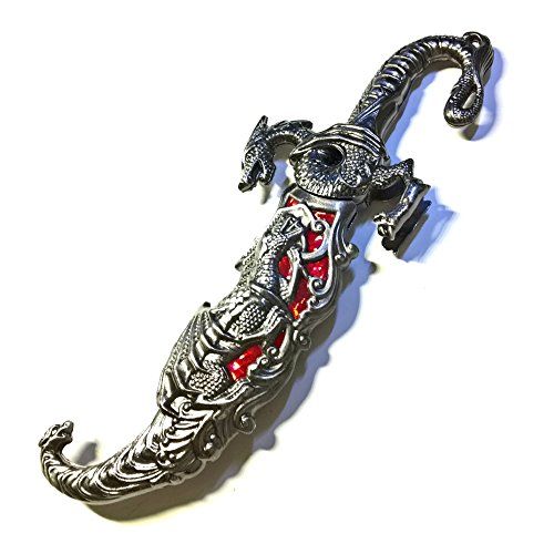 10" fantasy dragon dagger blade knife sword (858-red)