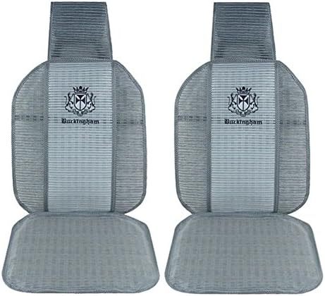 LK Buckingham Premium Summer Cool Car Seatcover & Cushions 3D Cooling Ventilation Seat Cover Gray 2 Piece