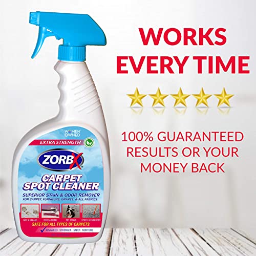 ZORBX Extra Strength Carpet Spot Cleaner and Odor Remover a Carpet