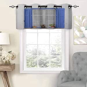 Hiiiman - Cortina térmica aislada con cenefa de cortina de estilo