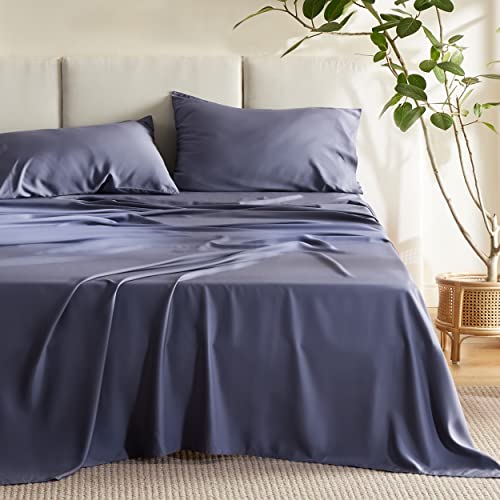 Bedsure Cooling Sheets Set Grey, Rayon Made from Bamboo, Queen Sheet