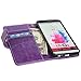 LG G3 Case, LG G3 Flip Case - E LV LG G3 Deluxe PU Leather Folio Wallet Full Body Protection Case Cover for LG G3 with 1 Stylus - Purple
