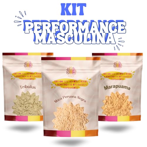 Kit Performance Masculina, Maca Peruana, Trib. e Marapuama | Ca.Nuts