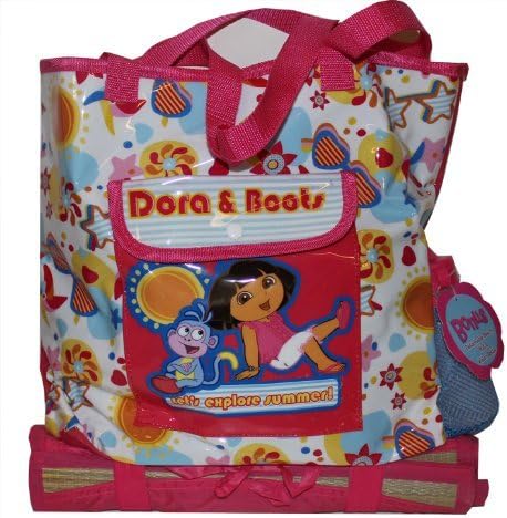 Dora and Boots Summer Beach Bag with Inflatable Beach Toys, Beach Mat and more!