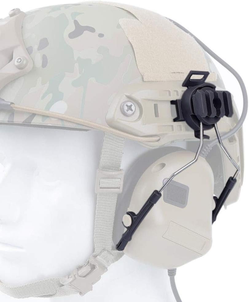 Jadedragon Tactical Helmet Headset Adapter ARC Rail Adaptor Suspension Headphones Bracket for COMTAC Headset Fast Helmet Fast Helmets (BJ, PJ, MH), ACH/MICH/IBH/Helmet, Side Rail