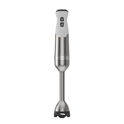 Vitamix 5-Speed Immersion Blender, Professional-Grade Hand Blender with 625-Watt Motor and Stainless-Steel Blade, Stainless Steel/White