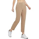 baleaf Women's Golf Pant Winter Fleece Lined Pants with Belt Loops Pockets Travel Work Casual