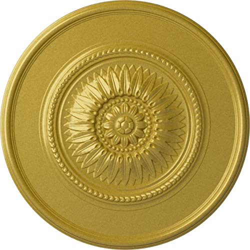 Ekena Millwork CM29WGRGS Wigan Ceiling Medallion, Rich Gold, 29 3/4"OD x 1 1/2"P