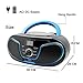 LONPOO CD Player Portable CD Boombox with FM Radio/USB/Bluetooth/AUX Input and Earphone Jack Output with Stereo Sound Speaker Audio Playerthumb 2