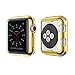 Smiling Apple Watch 3 Case Buit in TPU Screen Protector All-Around Protective Case High Definition Clear Ultra-Thin Cover for Apple iwatch 42mm Series 3 and Series 2 (Gold, 42mm)