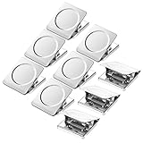 Juvale Set of 9 Square Refrigerator Magnet Hook Clips - Strong Fridge Magnets for Clipping Photos, Pictures, Artwork, 2 x 1.75 x 1 inches