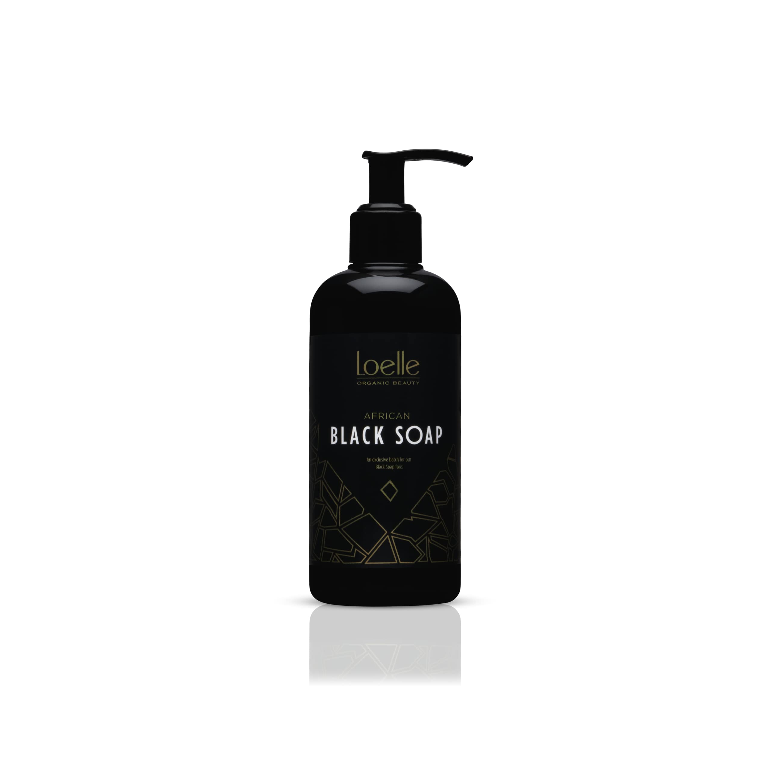 Loelle - African Black Soap Liquid Made Exclusively from Natural Raw Materials - Organic Soap - Ideal for Body, Face and Hair - Made in Ghana (250ml)