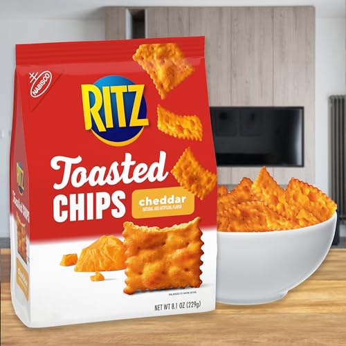 RITZ TOASTED CHIPS CHEDDAR CRACKERS, 8.1 OZ