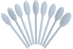 CRAFTYMELODY 9Pcs Texture Tool Sets for Clay Art Resin Modeling Tools Clay Texture Roller Oval Modeling Pattern Rollers Kit w