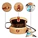 Round Rattan Bags,Handwoven Straw Crossbody Handbag for Women with Shoulder Leather Strap