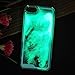 Appmax Special Design Liquid Luminous Powder Glow in the Dark Quicksand Liquid Transparent Clear Back Skin Hard Cover Case for Apple Iphone 6 Plus & Iphone 6s Plus[5.5 Inch ](Blue)