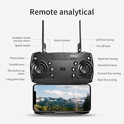 EANMANM 48 Minuten WiFi FPV Drohne faltbar mit 1080P Kamera HD Live Übertragung ,RC Drone Quadrocopter mit Höhe-halten… – Bild 5