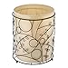 iDesign Twigz Metal Wire and Plastic Wastebasket Trash Can Garbage Can for Bathroom, Bedroom, Home Office, Kitchen, Patio, Dorm, College, Vanilla Tan and Bronze