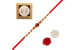Amba Handicraft Rakhi/Rakhi for Brother/Rudraksha Rakhi/Send rakhi to USA/Rakhi for Brother with Gift Set/Rakhi Bracelet/rakhi for brother and bhabhi/Rakhi Set