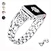 Band Compatible for Apple Watch 38mm, 42mm Stainless Steel Women Wristband Replacement for iWatch Series 4/3/2/1 Accessories Metal Bling Strap by YvY (Silver, 38mm/40mm)