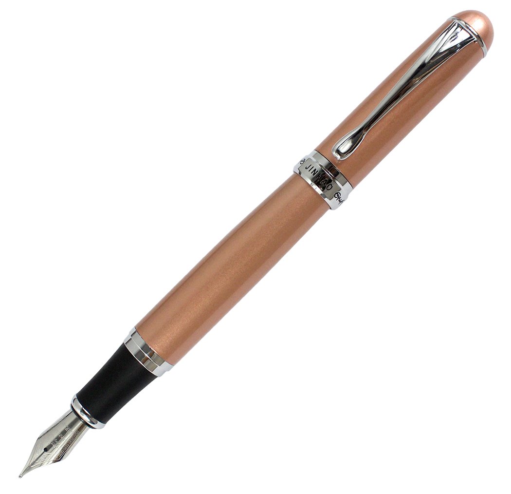 Gullor Jinhao X750 Calligraphy Fountain Pen Stainless Steel Medium 18KGP Nib - Orange