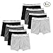 Gildan Men's Boxer Briefs Premium Cotton Underwear 8-Pack, Black/ Light Gray, Large / 36-38