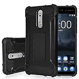 Newseego Nokia 8 Case with Dual Layer 2 in 1 with Extreme Heavy Duty Protection Case for Nokia 8-Black