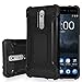 Newseego Rugged Armor Nokia 8 Case with Dual Layer 2 in 1 with Extreme Heavy Duty Protection Case for Nokia 8-Black