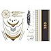 Tattify Metallic Jewelry and Quotes Temporary Tattoos, Egyptian Goddess, Set of 2