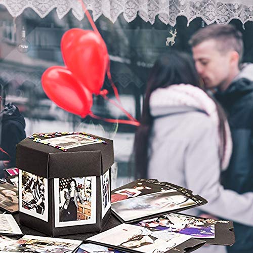 Explosion Gift Box Anniversary Box Picture Box Memory Box for Boy or Girl to Make Surprises and Store Presents.