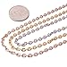 3pcs Mens Womens Stainless Steel 5MM Gold Rose Gold Silver Beveled O Link Chain Necklace 18