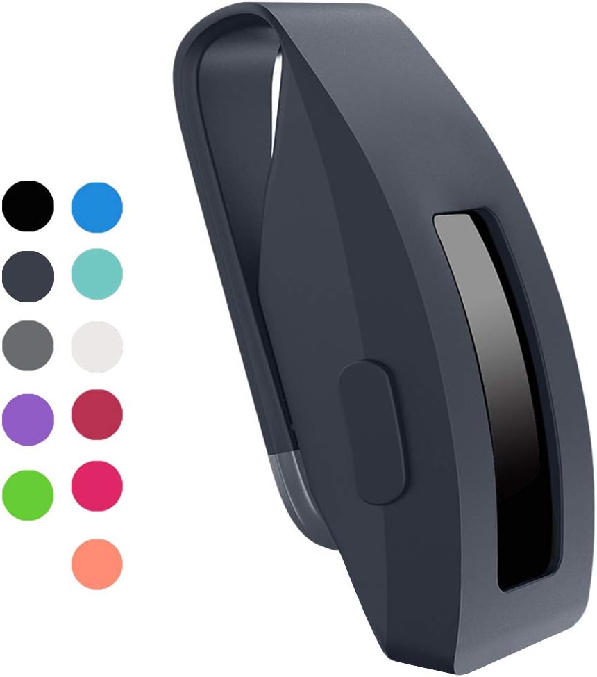 HQzon Compatible Clip Replacement for Fitbit Inspire & Fitbit Inspire HR Fitness Tracker, Made of Soft Comfortable Silicone（Clip-Navy）