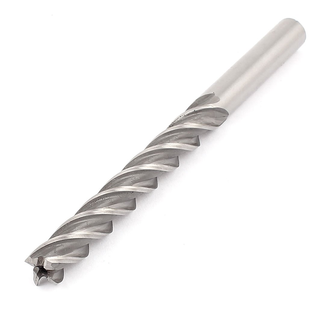 sourcingmap 135mm Long 10mm Cutting Dia HSS-AL Straight Shank 4 Flutes End Mill