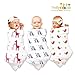 3 Pack Soft & Breathable Baby Swaddle for Deeper Sleep. Cute Pink Durable Receiving, Swaddling Blankets. Calms Cranky Newborn Girls. A