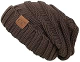 Funky Junque H-6100-07a Oversized Slouchy Beanie - Brown