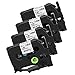 Label KINGDOM Compatible Label Tape Replacement for Brother TZe 221 9mm 0.35" P-Touch Label Refill, 3/8 Inch x 26.2 Feet Laminated Label Maker Tape for Label Printer PT-D210 PT-H110 PT-D600 4-Pack primary