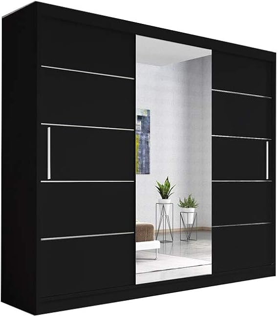 EMEUBLES Armoire, Penderie avec 3 Portes coulissantes (L x H x P