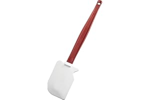 Rubbermaid Commercial Products High Heat Resistant Silicone Heavy Duty Spatula/Food Scraper 13.5-Inch 500 Degrees F Red Handl