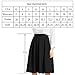 Yige Women's High Waisted A line Skirt Skater Pleated Full Midi Skirt Black US4