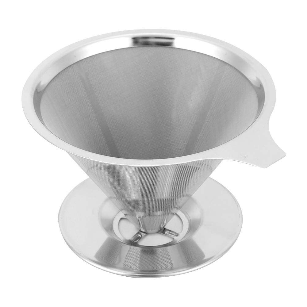 Coffee Filter Stainless Steel V-shaped Filter Cup Reusable Funnel Filter Drip Coffee for Household Tea Brewing Filter Coffee