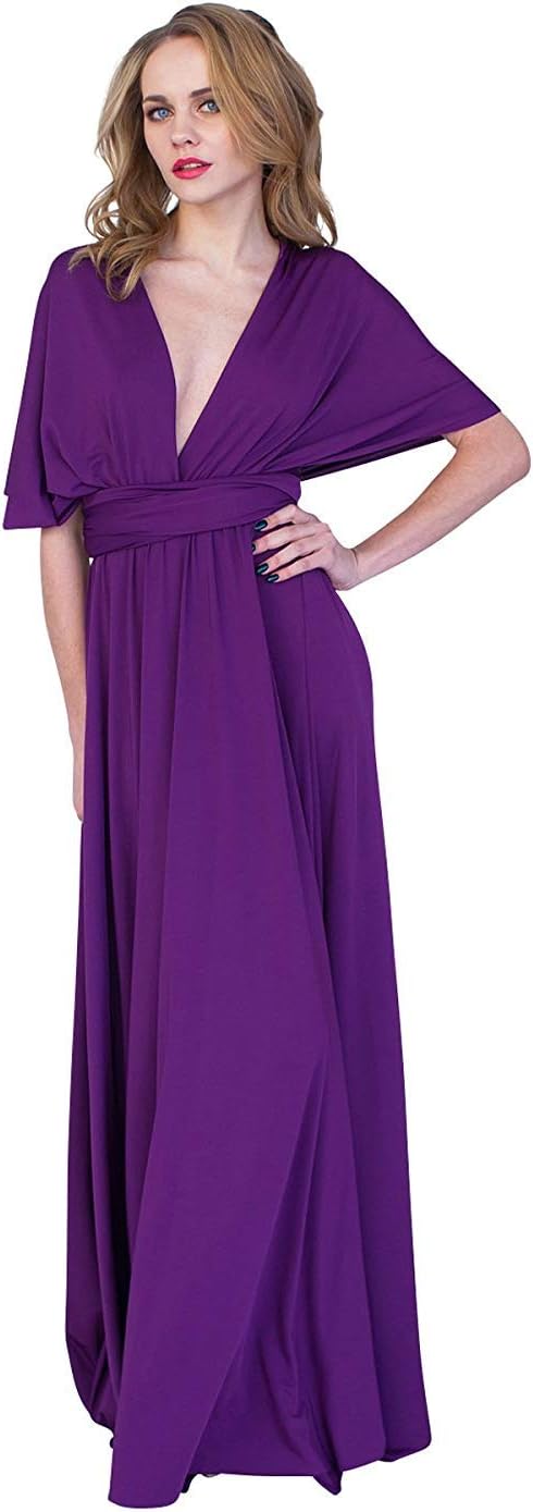 Taniri Bridesmaid Infinity Party Dress - Maxi Wrap Convertible Multiway Long Dress (US 0-18 Dress Size)