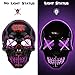 Halloween LED Light Up Glowing Mask for Cosplay, Costume Party Purple