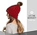 Brook + Bay Pom Pom Beanie Winter Hat for Women - Faux Fur Pompom Warm, Thick & Chunky Soft Cable Knit Hats - Cute & Trendy Cold Weather Knitted Caps - Stylish & Trendy Snow & Ski Beanies for Ladies