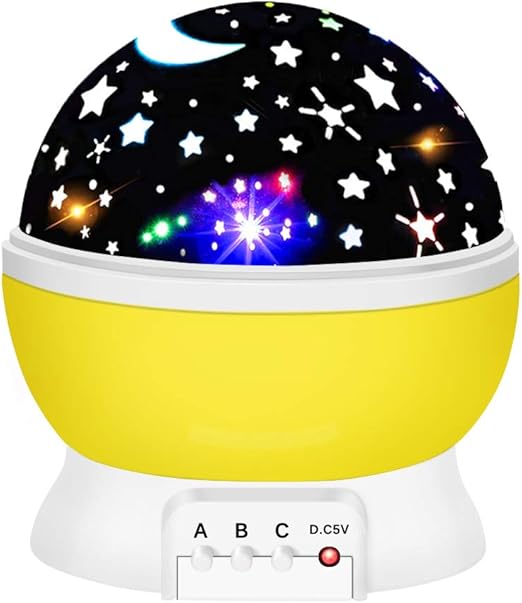 Amazon.com: OuWen - Proyector de luz nocturna giratoria para ...