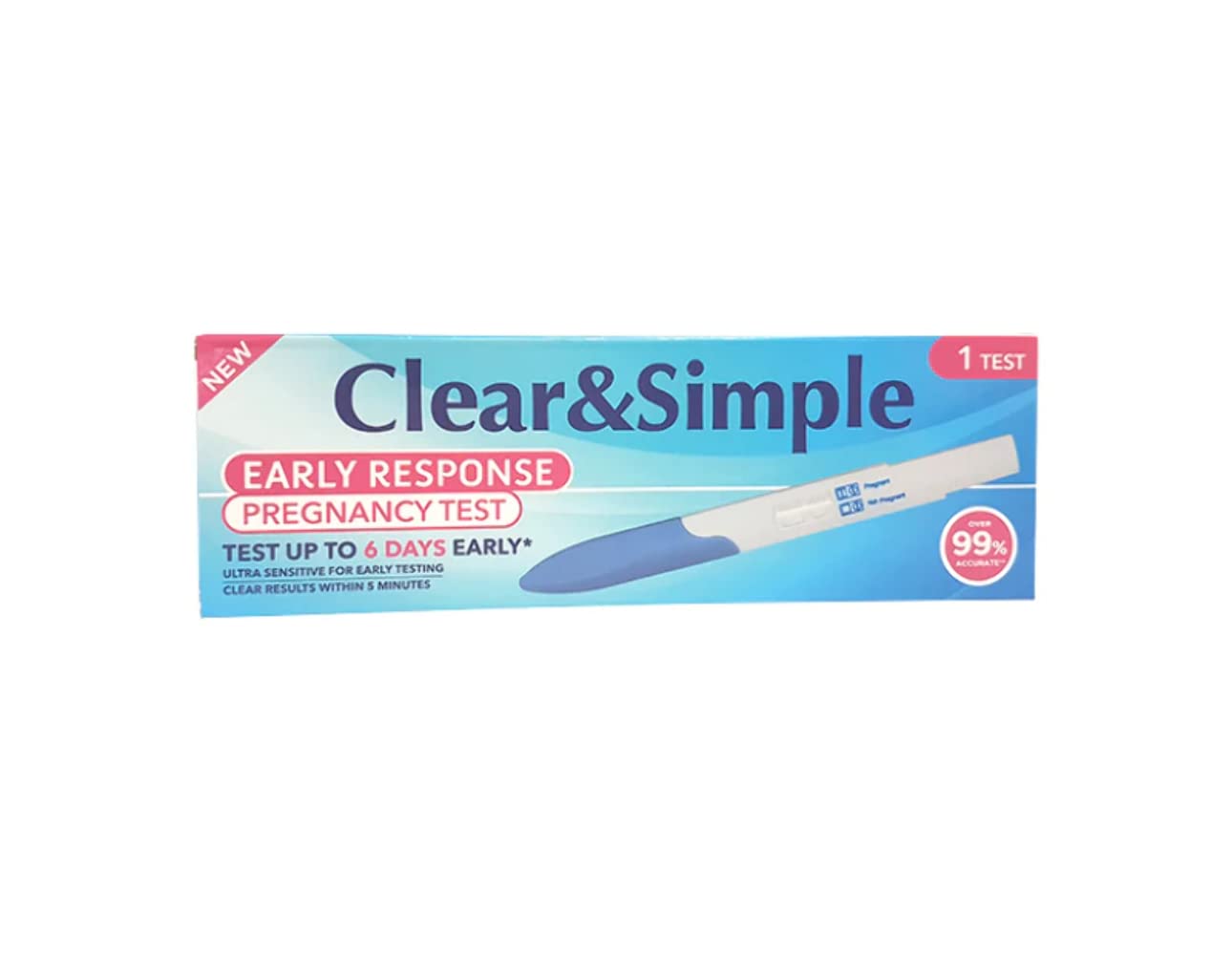 Clear And Simple 6 Days Early Ultra Sensitive Pregnany Test Stick