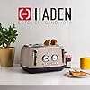 Haden-Jersey-Toaster--Retro-Electric-Stainless-Steel-Toaster-Four-Slice-Putty-CD24 Haden Jersey Toaster – Retro Electric Stainless-Steel Toaster with Reheat and Defrost Functions – 1370-1630W, 220-240V…