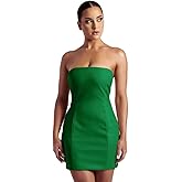 XLLAIS Women Sexy Off Shoulder Faux Leather Strapless Tube Top Mini Dress Bodycon Party Clubwear Dress
